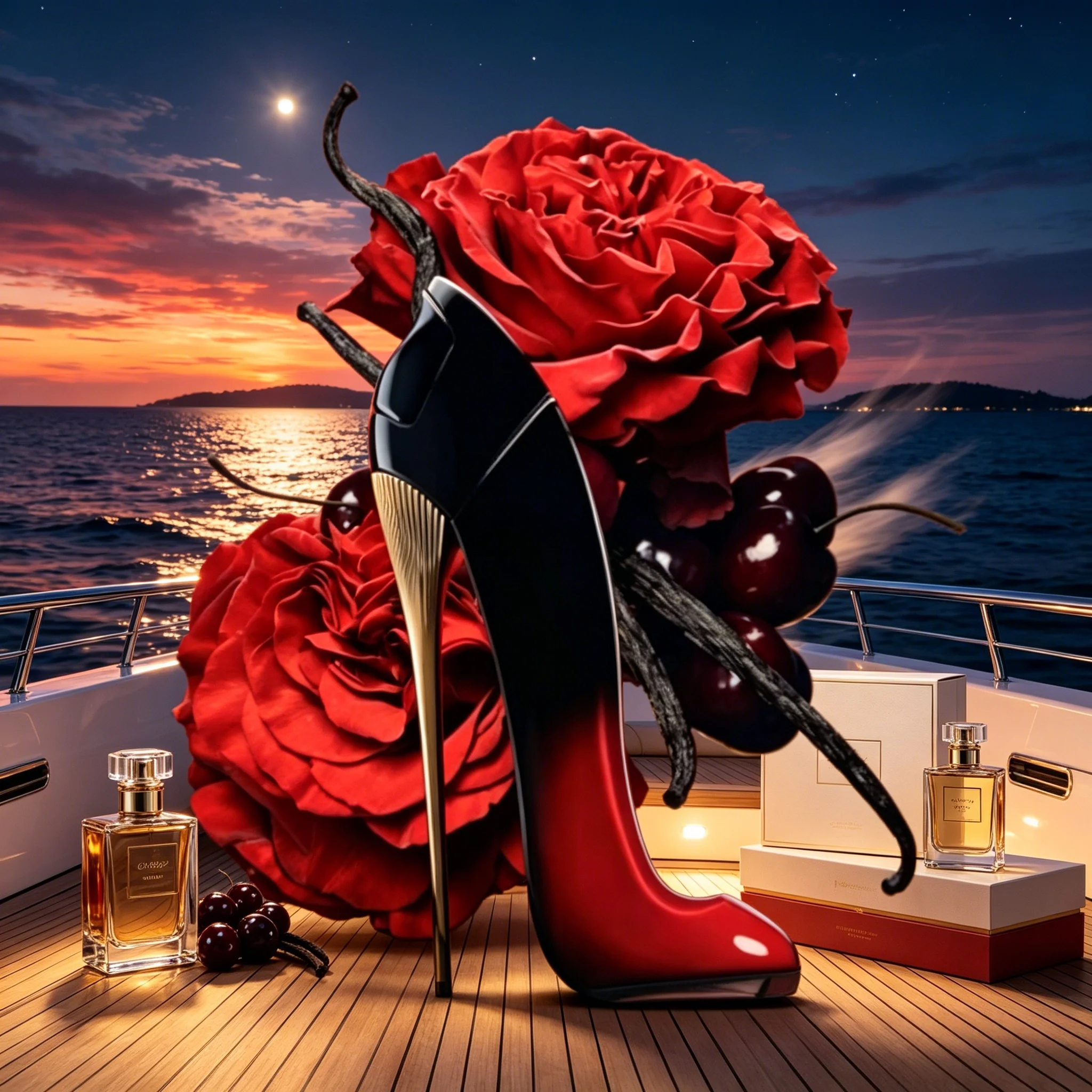 Gradient Red Black High Heel Women Eau de Parfum Rich Spicy Floral Fruity Scent Glossy Stiletto Shoe Bottle Luxury Dark Jewelry Style Long Lasting Charming Lady Fragrance Premium Holiday Gift for Valentine Birthday Wedding Anniversary Christmas view 2