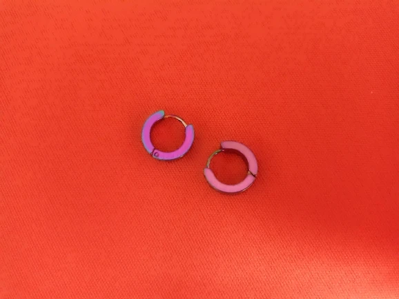 1/5 Pairs Men Women Punk Rock Stainless Steel Huggie Ear Circle Earring Piercing Push-Back Ear Buckle Gothic Fashion Jewelry photo review