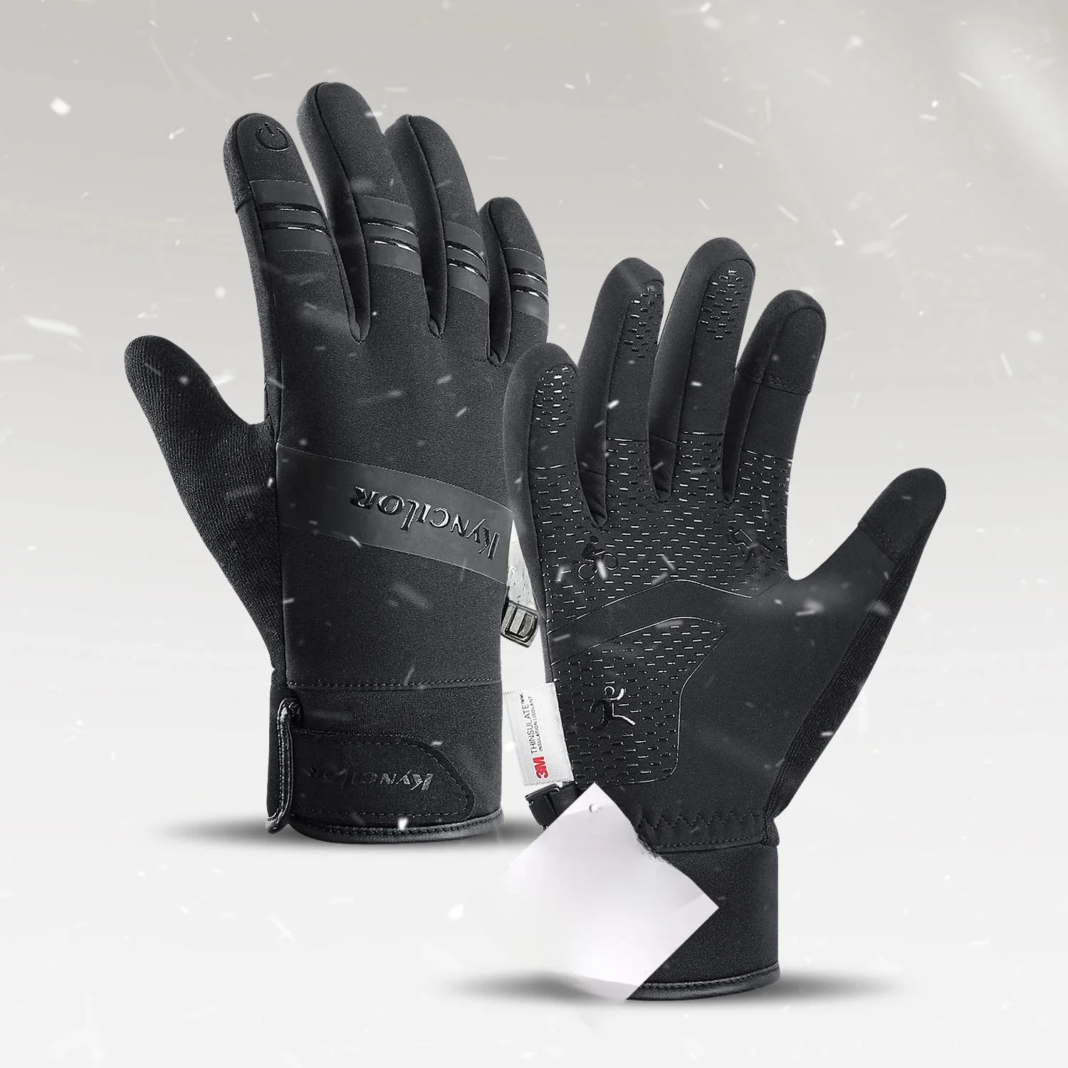 AliExpress Kyncilor Cycling Gloves Winter Touch Screen Motorcycle Gloves Outdoor Scooter Windproof Riding Ski Gloves Warm Bike Gloves Black Cycling