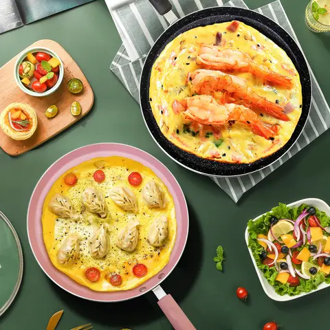 1Pcs 비 스틱 계란 튀긴 팬 3 가지 색상 선택 오믈렛 스테이크 팬케이크 아침 식사 메이커 팬 조리기구 가정용 주방 도구