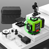 16 Lines Laser Level 360 Self Leveling 4D Green Beam Cross Line Lazer Level 360°Horizontal/Vertical Line Laser Remote Control