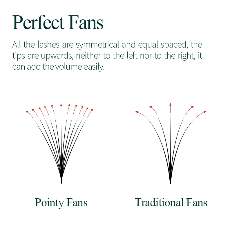 SONG LASHES 6D/8D/10D Pointy Base Premade Fans Loose High Quality Fans Fake Eyelash Extension Beauty Salon and Personnel