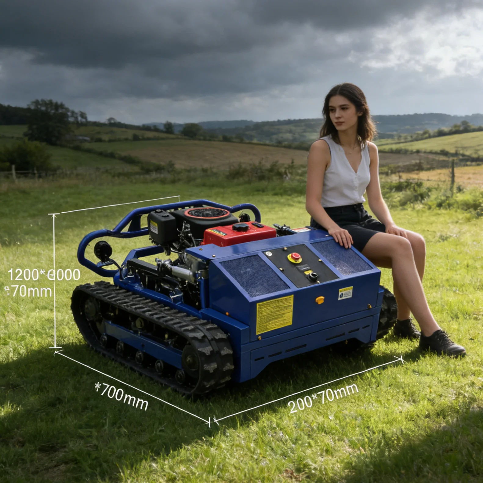 

Self-charging lawn mower remote control electric Antistall 3800㎡/h 800MM Support customization Excellent service Powerful