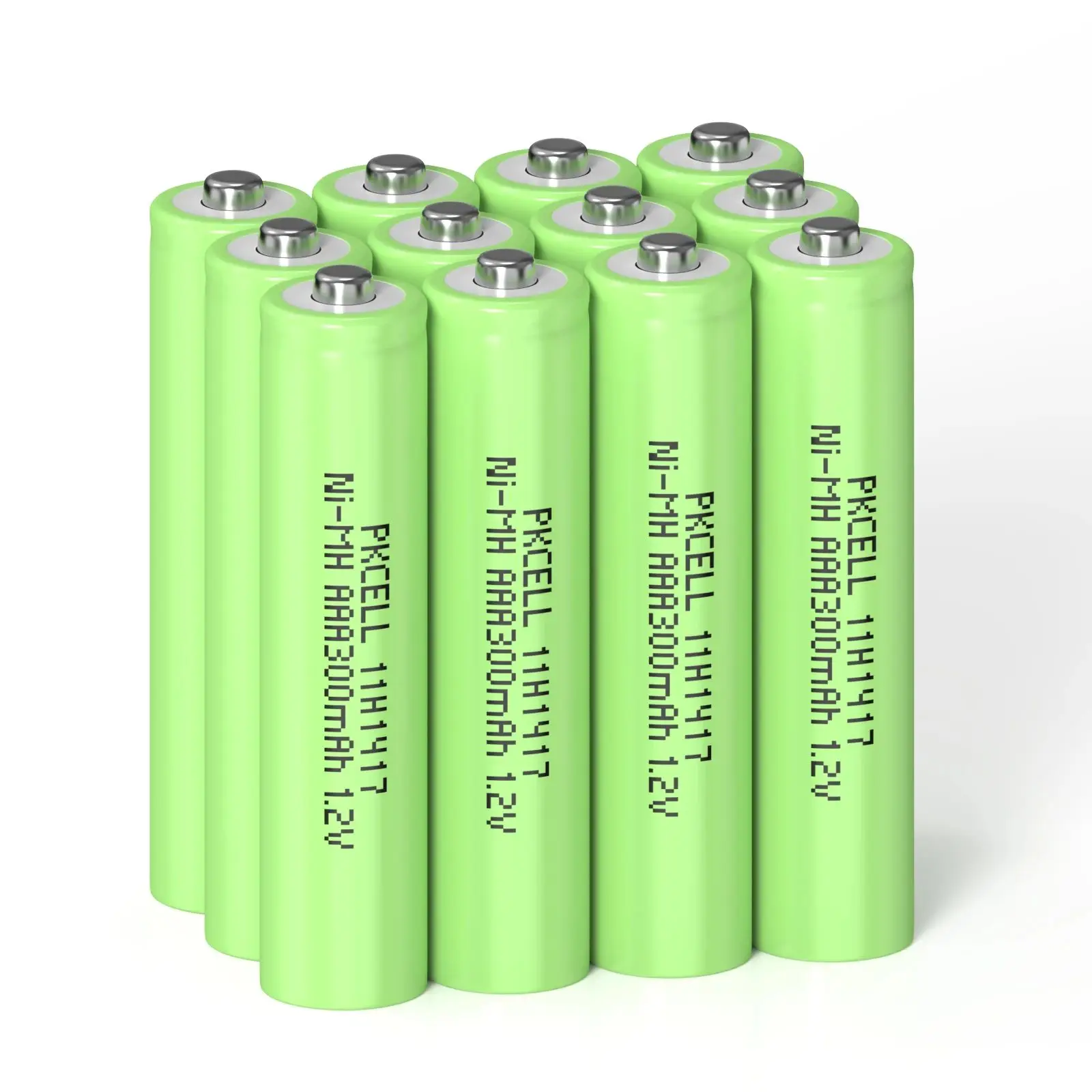 8/12PC PKCELL NIMH AAA 300mAh 1.2 V Rechargeable Batteries AAA Button Top Indurstry Batteries For Garden Solar Light