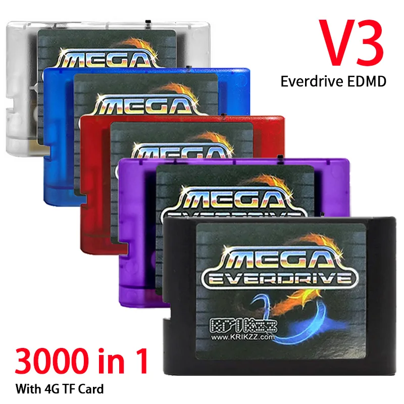 Mega Drive V3.0 Pro EDMD Remix MD V3 Game Cartridge for Everdrive SEGA US/JP/EU 16-bit GENESIS Game Console