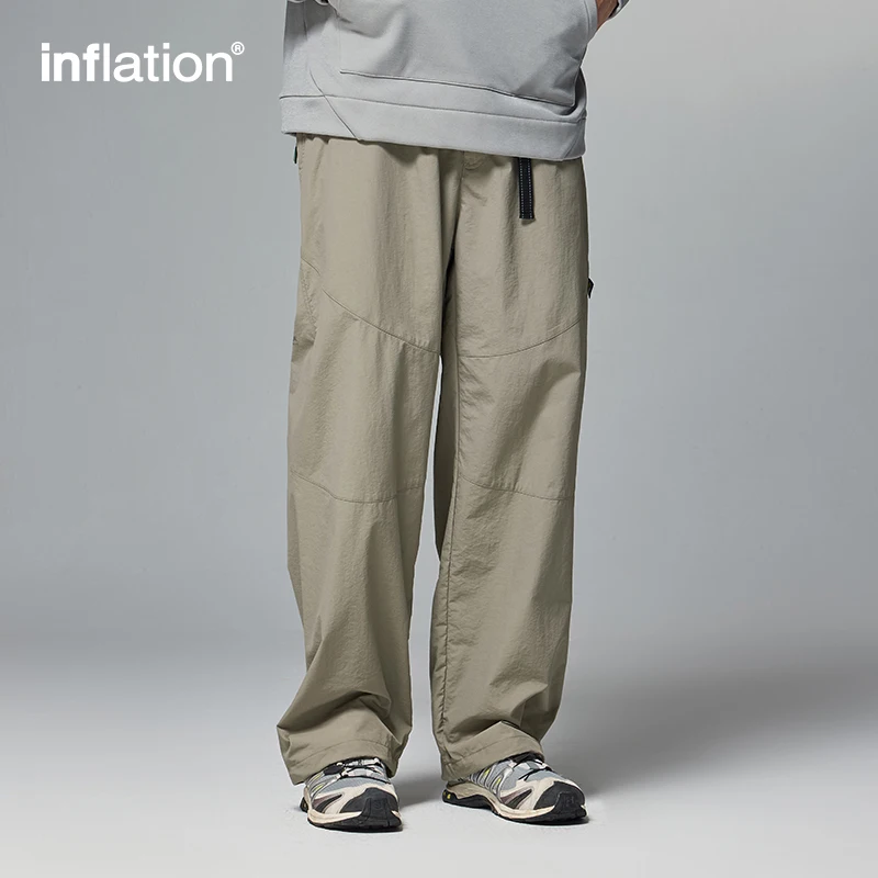 INFLATION-pantalones Cargo de secado rápido para hombre, ropa de calle suelta, funcional, para deportes al aire libre, a la moda