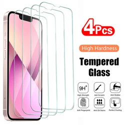 4PCS Tempered Glass For iphone 15 14 13 12 11 Pro Max X XR XS Max 6 6S 7 8 Plus Screen Protector For iphone 12 13 Mini 15 Glass
