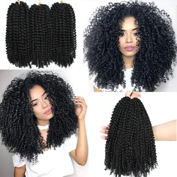 12 8 Inch Marlybob Jerry Curl Jamaican Bounce Crochet Hair Easy Braid Afro Kinky Curly Marlybob Crochet Braids 20 strands/Bundle