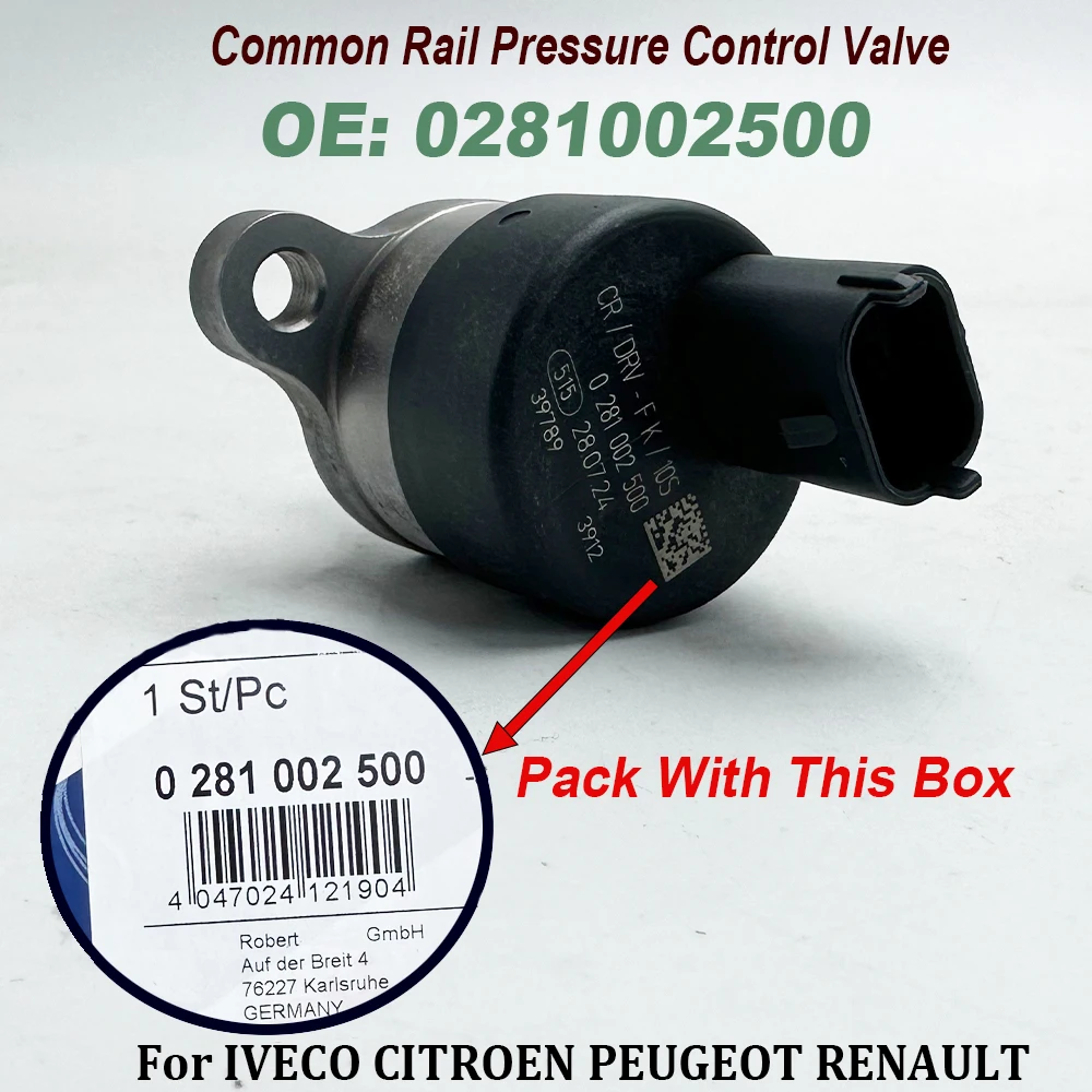 0281002500 42538165 504016314 0281002295 Common Rail Pressure Control Valve 5001857386 For Ivecoo F-iat 281002500