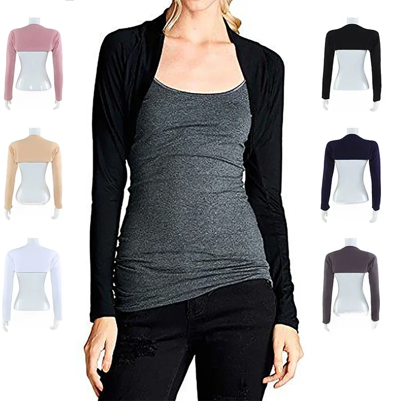 Manchons en Modal doux, couverture de bras élastique islamique, manches d'épaule pour femme musulmane, Protection solaire, manches longues, couleur unie, taille libre