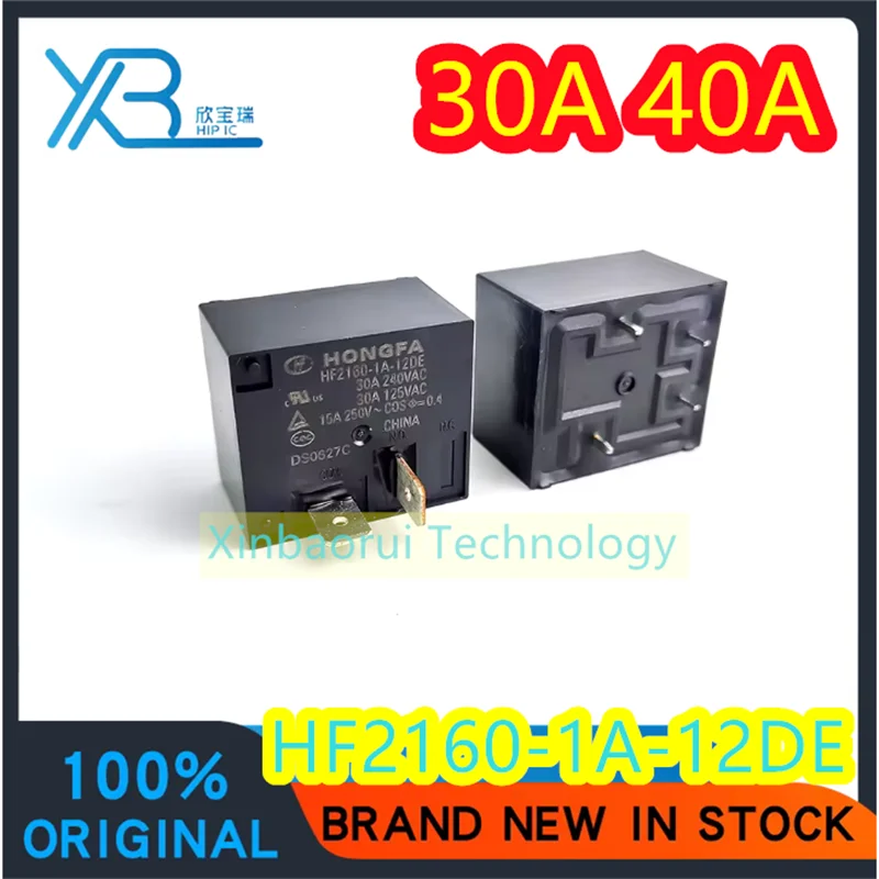 

5pcs/batch HF2160-1A-12DE 12VDC 12C 30A 40A 4-pin air conditioning relay 100% brand new original electronics spot