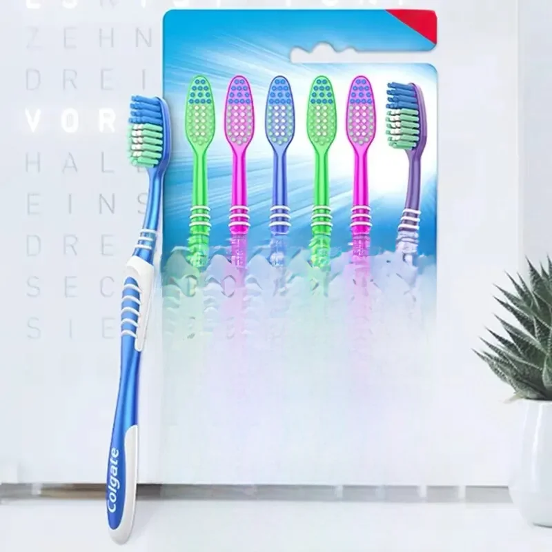 Six Packs Toothbrush Tooth Cleaning Família Casal Fine Soft Medium Hair Travel Suit para homens e