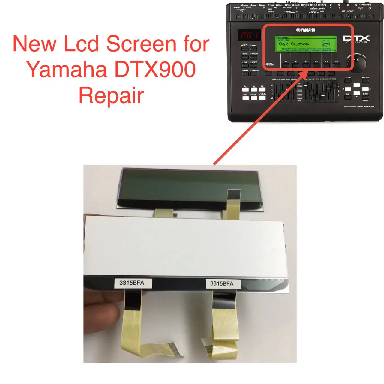 For Yamaha DTX900 LCD Screen Display Repair Parts