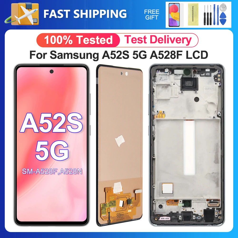 A52S 5G For Samsung 6.5''For A528 A528B A528B/DS A528N LCD Display Touch Screen Digitizer Assembly Replacement