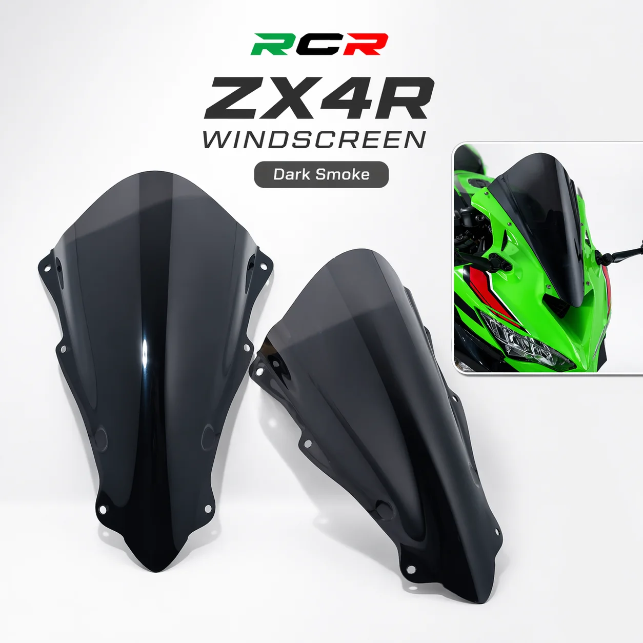 

Suitable for Kawasaki ZX-4R/RR, high-durability front windshield light transmission HD