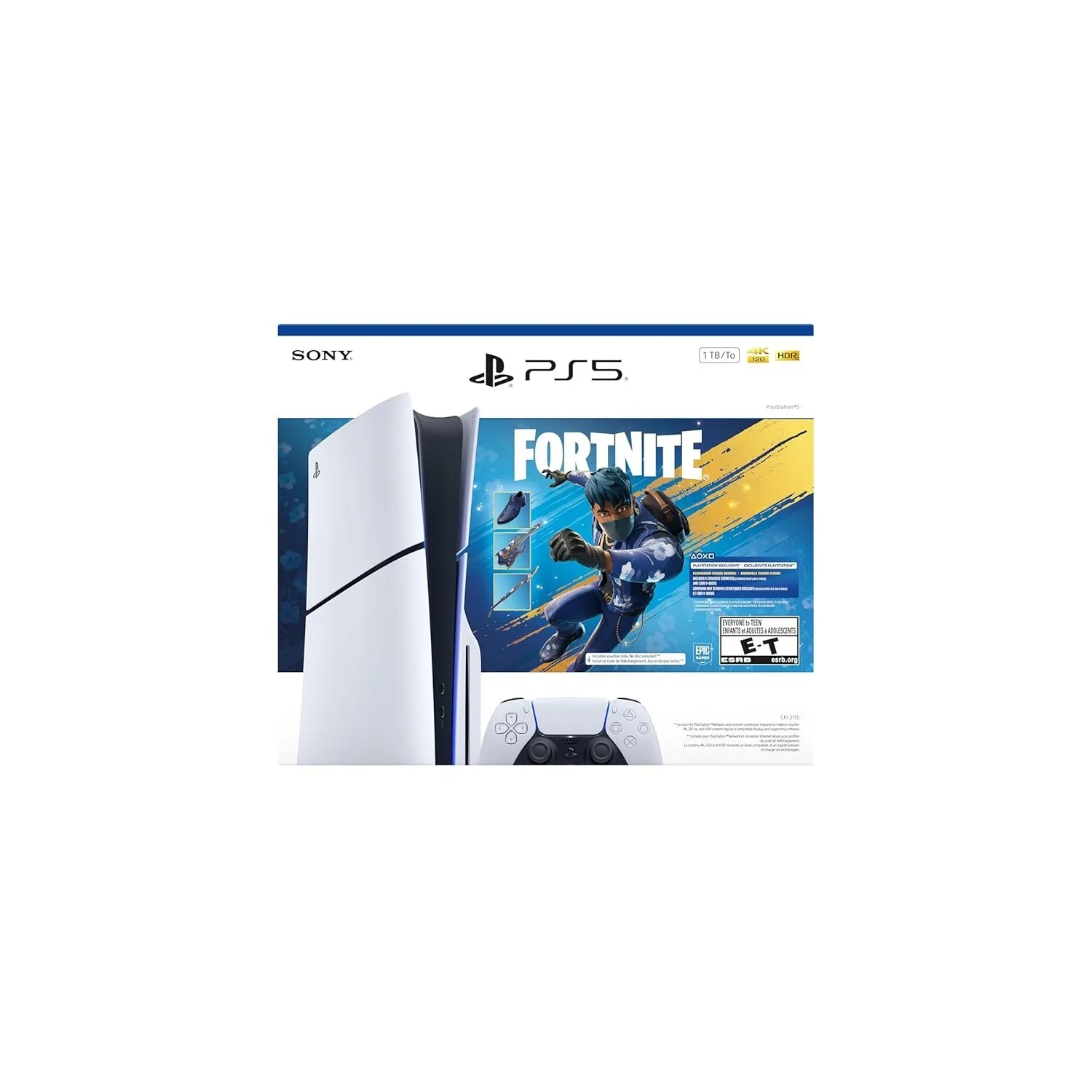 Console PlayStation 5 Disc Edition (1TB) - Pacchetto Fortnite Flowering Chaos