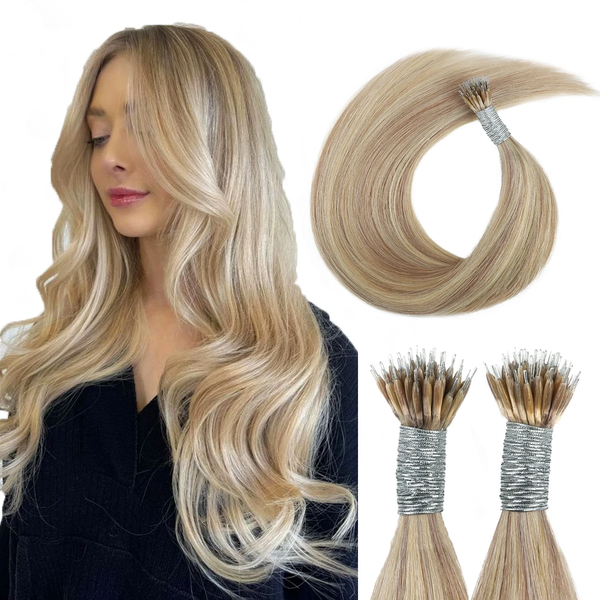 

Наращивание волос Sixstarhair U Tip 50G 50Strands 16' Dirty Blonde с отбеливающим блондинком U Tip Настоящие человеческие волосы для женщин