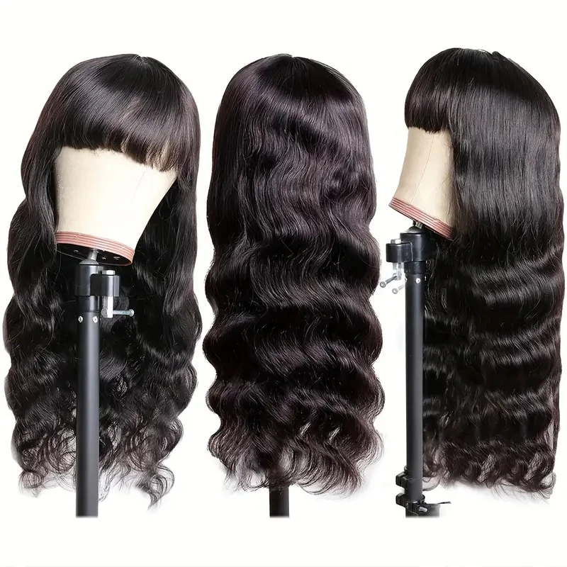 HAIRTIME Body Wave Human Hair Wig Non Lace Wigs for Women Wear Body Wave Wunder Wigs