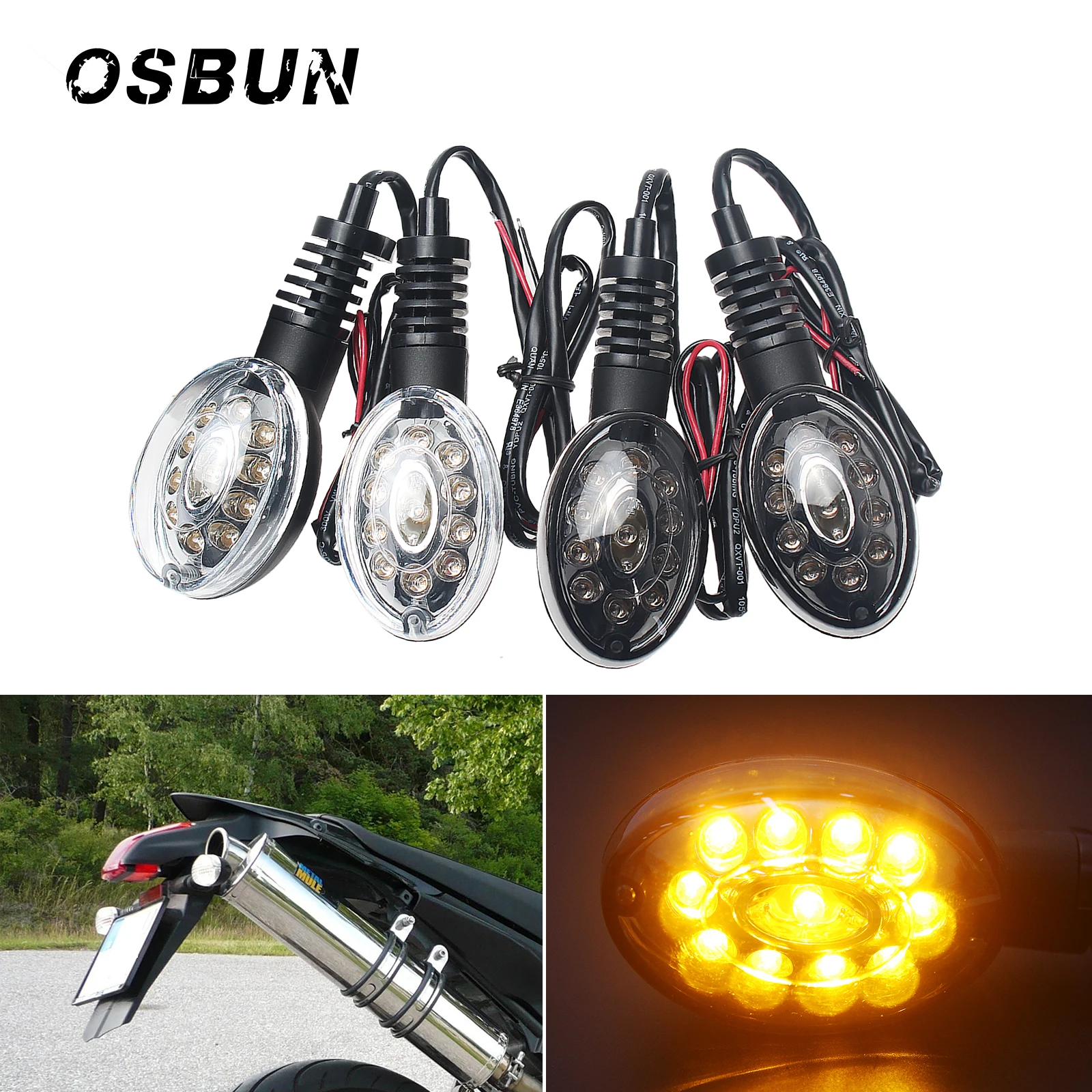 

1 Pair Front Rear LED Turn Signals For KAWASAKI NINJA 250R KLX 250SF Vulcan S 650 D-TRACKER X 250 Z650RS ABS Indicator Lights