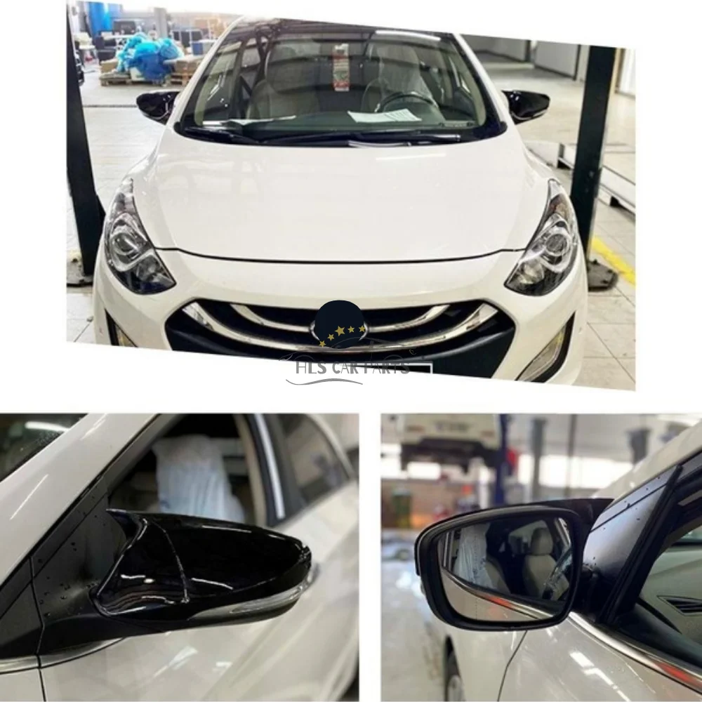 Bat Mirror Cover for Hyundai i30 2011-2018 Elantra CRDI GDI Car Accessories Piano Black Tuning Auto Sport N GD Body Kit