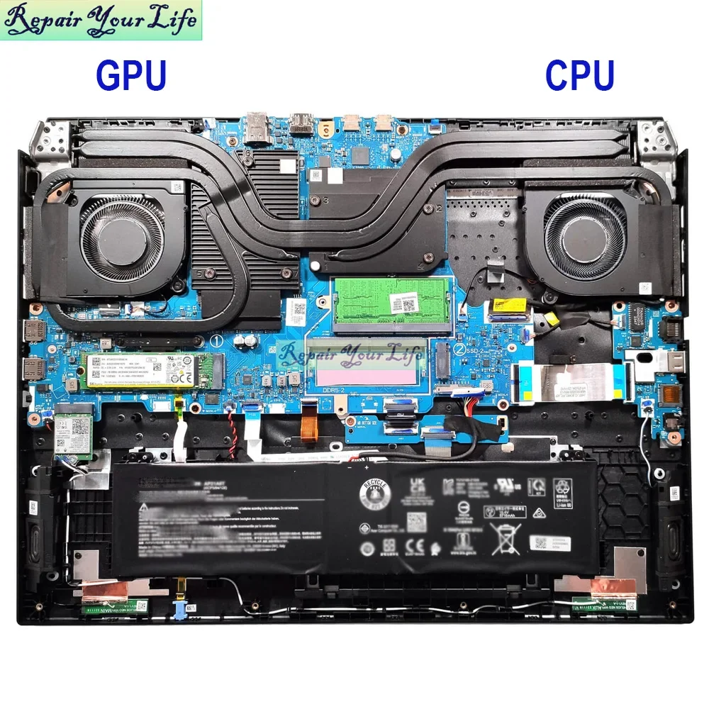 Computer Cooling CPU GPU Fan For Acer Predator Helios Neo 16 PHN16