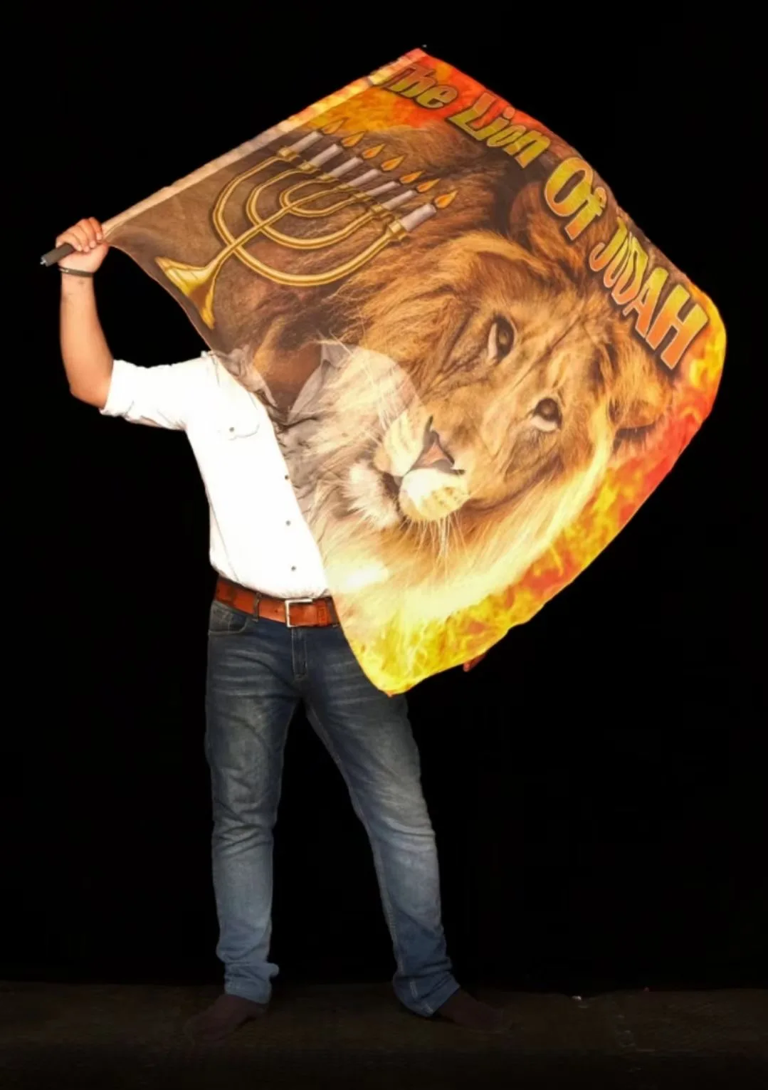 

Элегантный баннер Иисуса для церковного поклонения, флаг поклонения Льва Иисуи