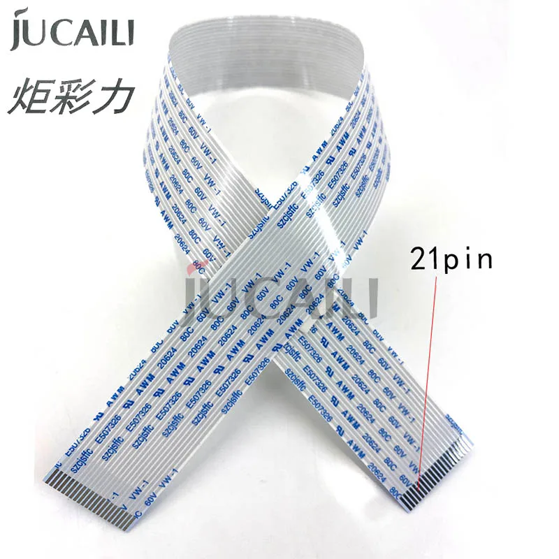 Jucaili 10PCS 21Pins head data cable A type for Epson DX4 Eco Solvent printer printhead flat data cable 21pin