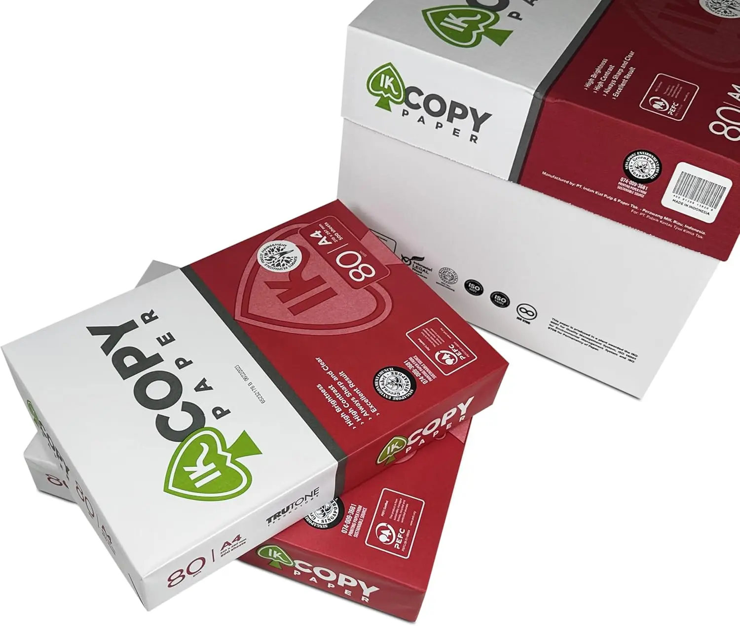 Kopieerpapier - DIN A4 80 grams vellen - voor kantoor, laserprinters, inkjetprinters, fotokopieerapparaten, fax, thuisgebruik