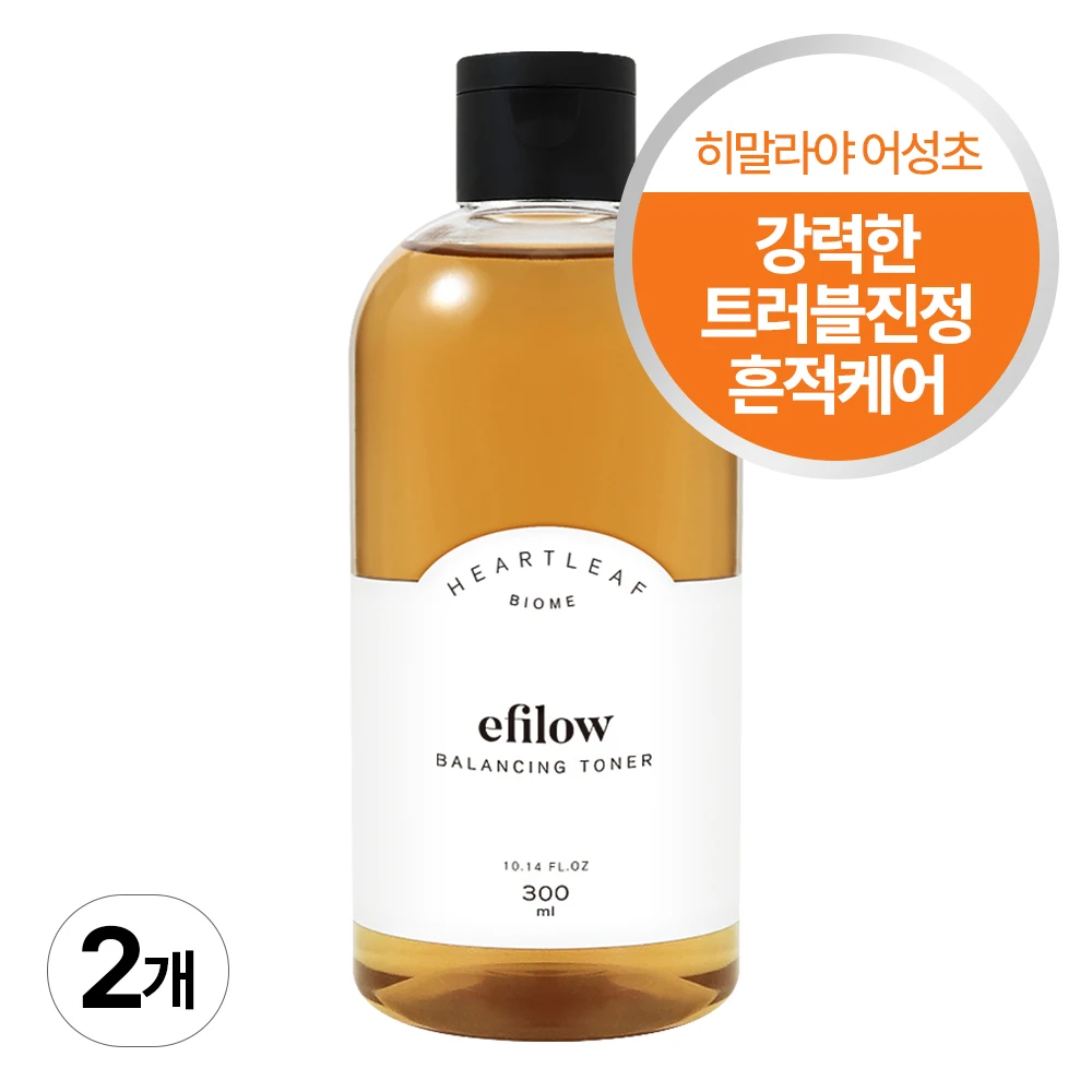 [2개묶음] 에필로우 어성초 80 히알루시카 트러블 수딩 토너 300ml 