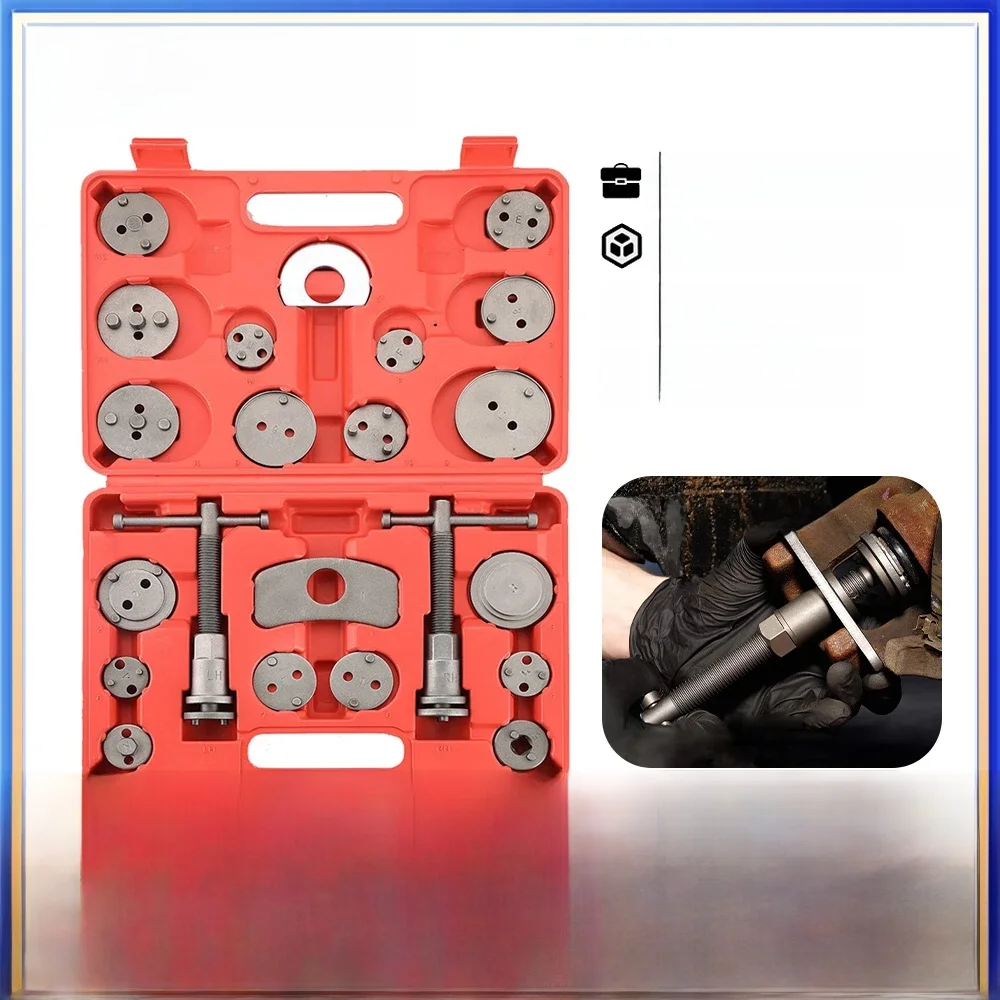 22 Stuks Universele Auto Schijfremklauw Wind Terug Rem Zuiger Compressor Gereedschapsset Voor De Meeste Auto 'S Garage Reparatie Tools - afbeelding 2
