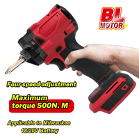 500N.M Brushless Electric French Cordless Screwdriver With LED Work Light Power Tool Compatible For milwaikee M18 Battery