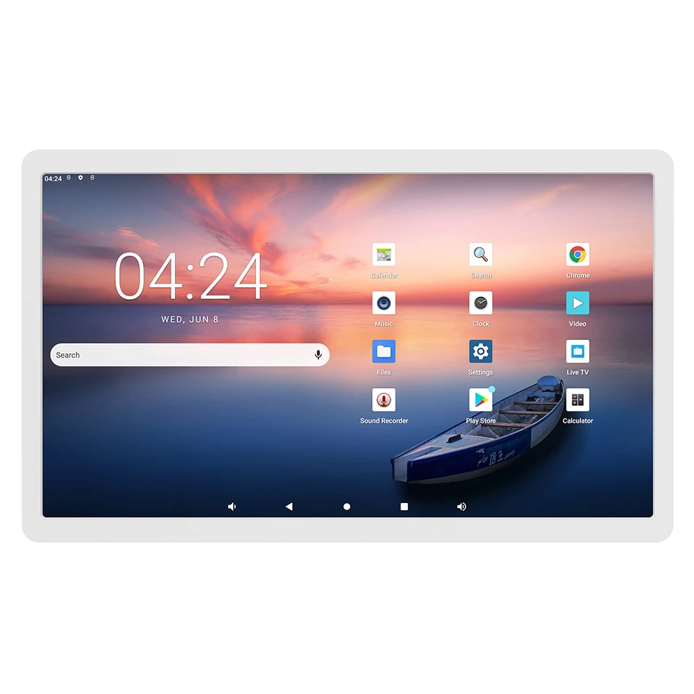 21,5-calowy tablet PC PoE++ do montażu na ścianie, Android OSD, wejście HDMI, ekran LCD Incell, bardzo wąski ramka, bogate porty wejściowe/wyjściowe, biały lub czarny
