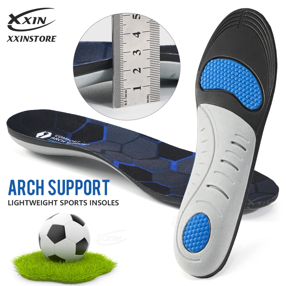 【Xxin】Arch Support Insoles Lightweight EVA Sports Shoe Insole Men Women Running Elastic Insoles size 35-45