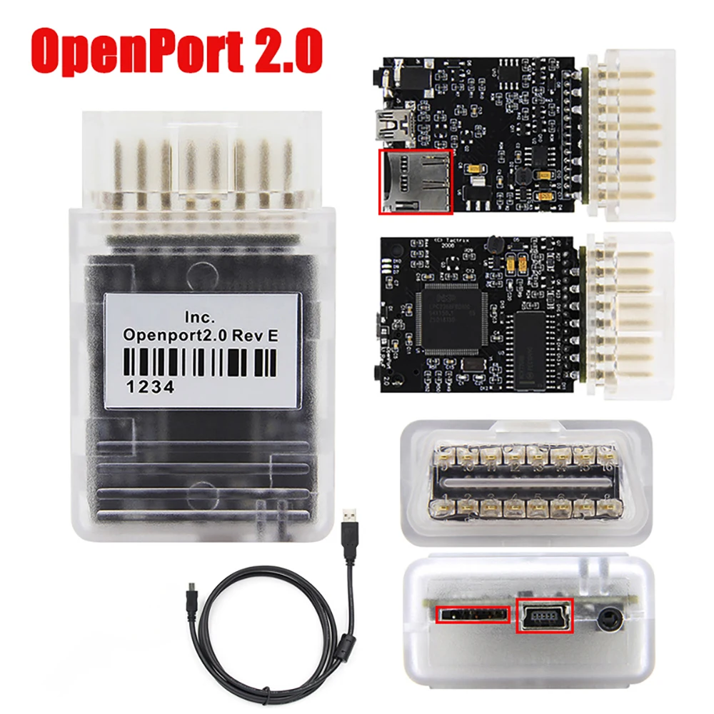 OpenPort 2.0 for Tactrix ECU Chip Tuning Tool Open Port 2.0 for Toyota Scanner for Mercedes Benz OBD 2 Car Diagnostic Auto Tools