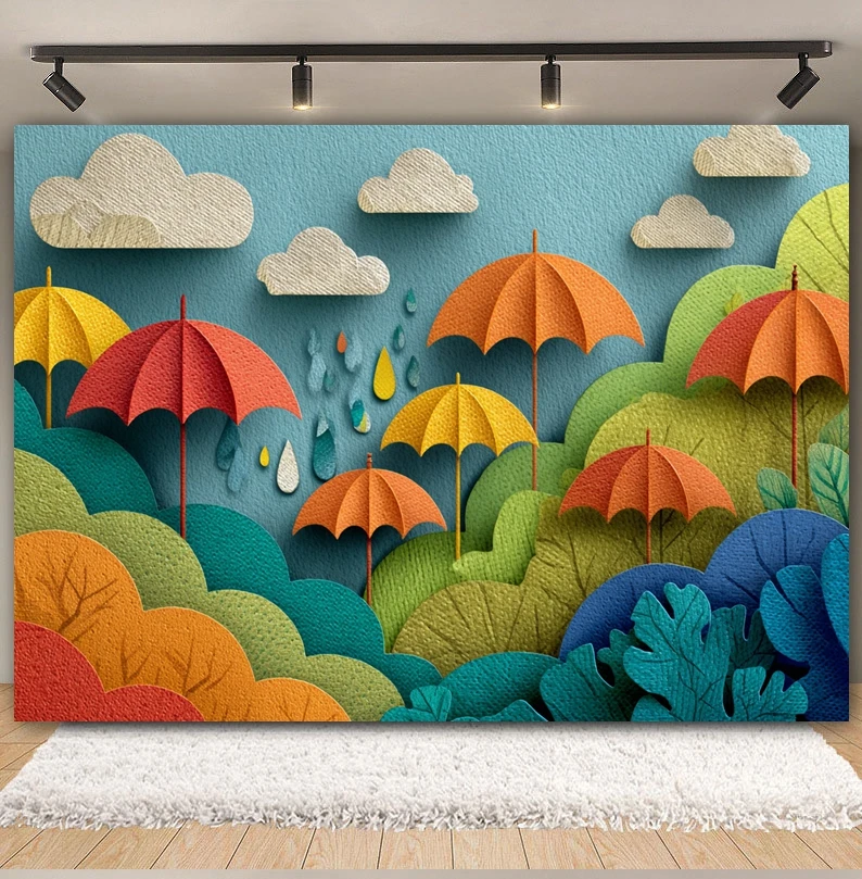 Kolorowe Tło z Parasolkami i K – Photography Umbrella recenzja i cena