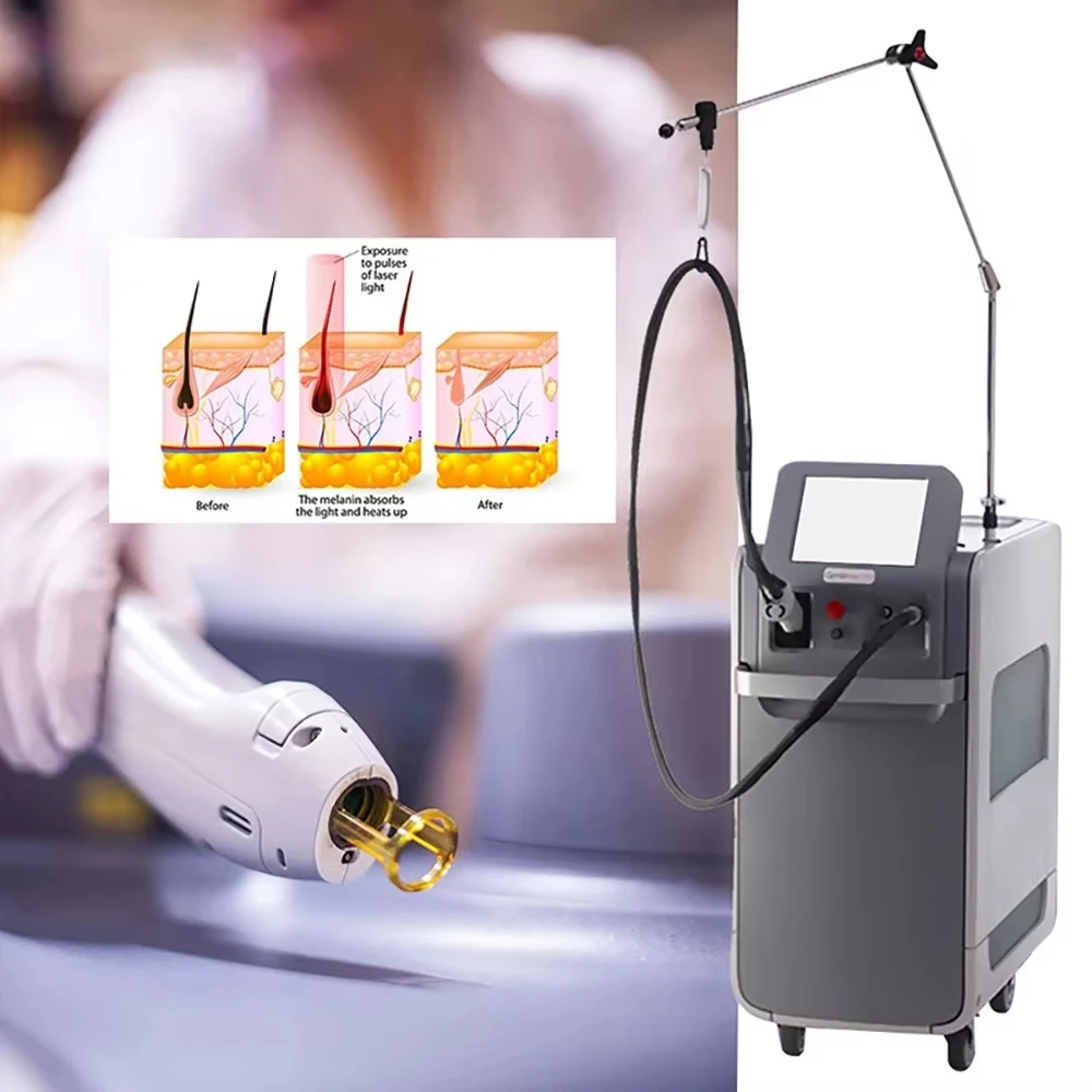 5 Wavelengths 4 in 1 Multifunctional Hair Removal Device Ice Cooling Skin Care Machine Salon & Home Body Hair Care Equipment