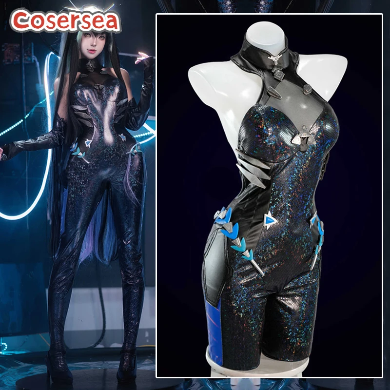 

Cosersea Little Mermaid Cosplay Costume Game Nikke The Goddess of Victory Little Mermaid Siren Jumpsuit Halloween Outfit Fullset