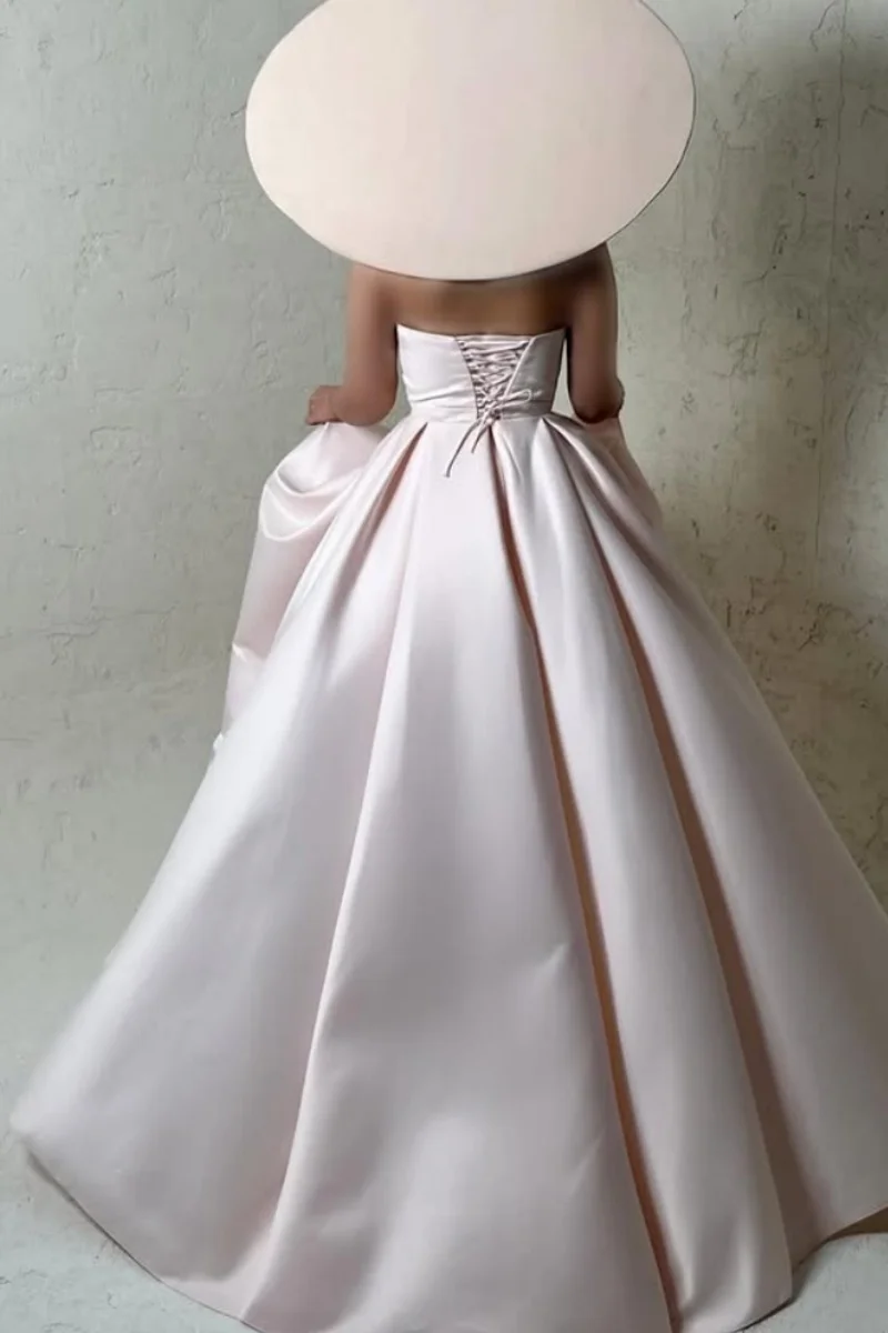 Jessica Handmade Glitter Beads Evening Dresses Red Off-the-shoulder Satin Prom Dresses A-Shape Vestidos De FiestaCustomized