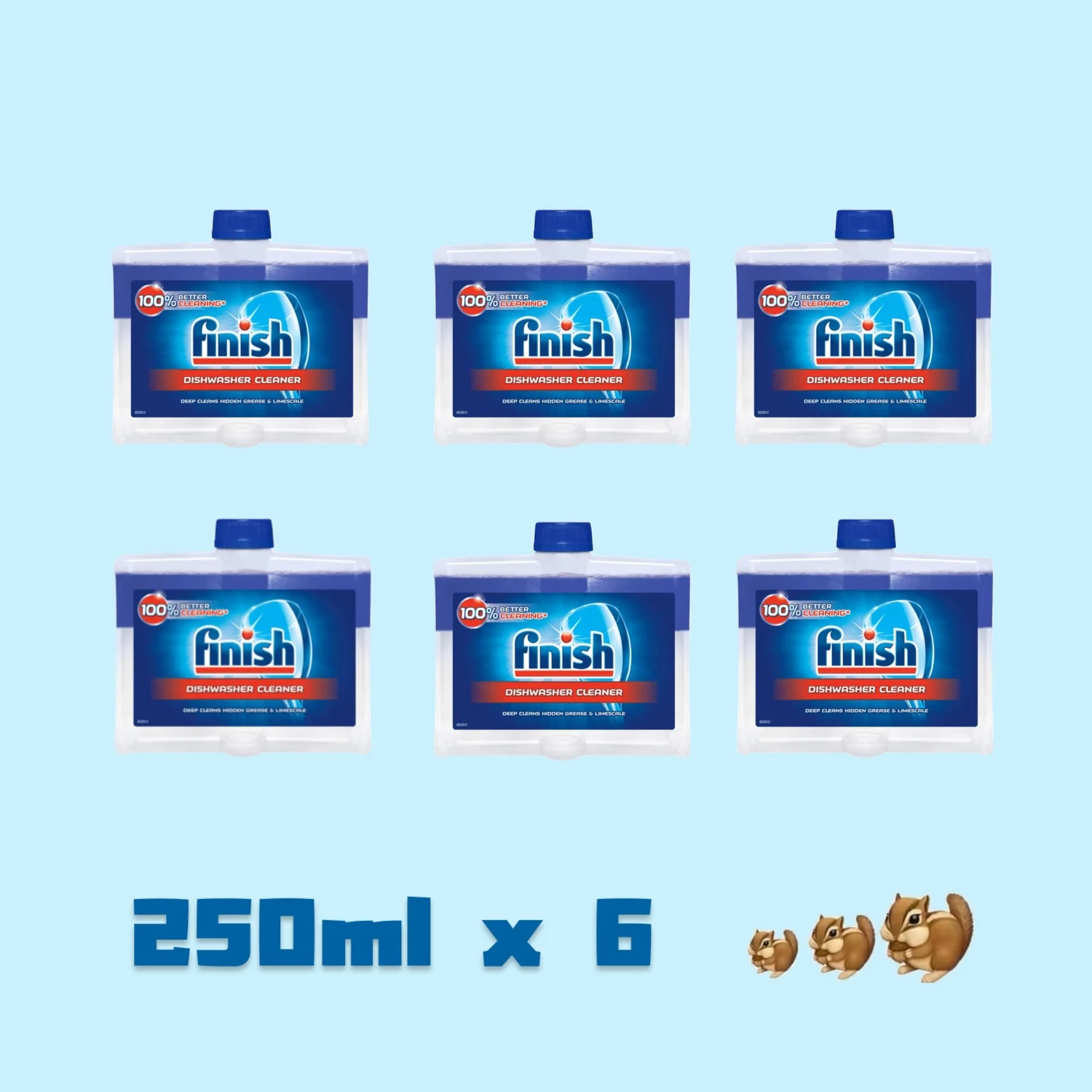 Dishwasher cleaner FINISH 250ml x 6