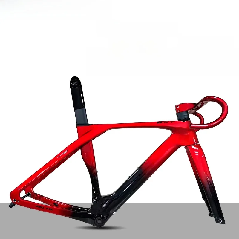 AliExpress BXT Full Carbon Bicycle Frame with Hidden Cable, Racing Disc Brake, Road Bike Frame Di2 with Handlebar, Mechanical BSA T47, 2024