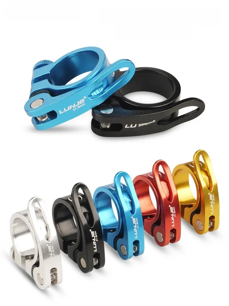 AliExpress LUNJE Bicycle Seatpost Clamp 28.6/31.8/34.9mm Seat Tube Clamp MTB Bike Seat Tube Clip Aluminum Alloy Bike Parts Bike Saddle Seat Clamp