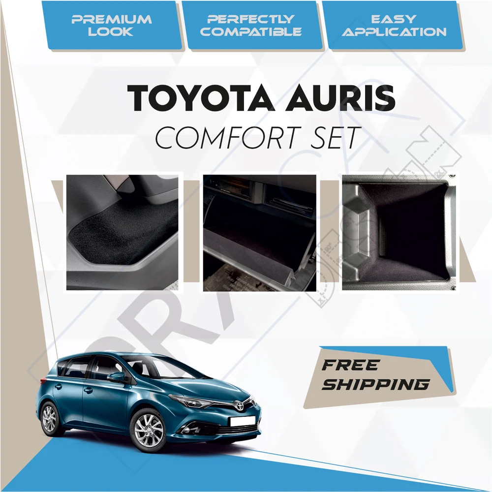 Toyota Auris-Ready Fabric Coating In-Car Accessory Self-Adhesive Insulation Effective Coating Set