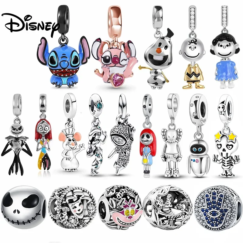 925 الفضة ديزني غرزة الكابوس قبل عيد الميلاد قلادة صالح قلادة سوار الأصلي DIY مهرجان هدايا الحفلات النسائية
