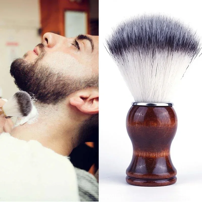 Brosses de rasage pour hommes, haute qualité, manche en bois, appareil de nettoyage du visage, outil de Salon professionnel, rasoir de sécurité