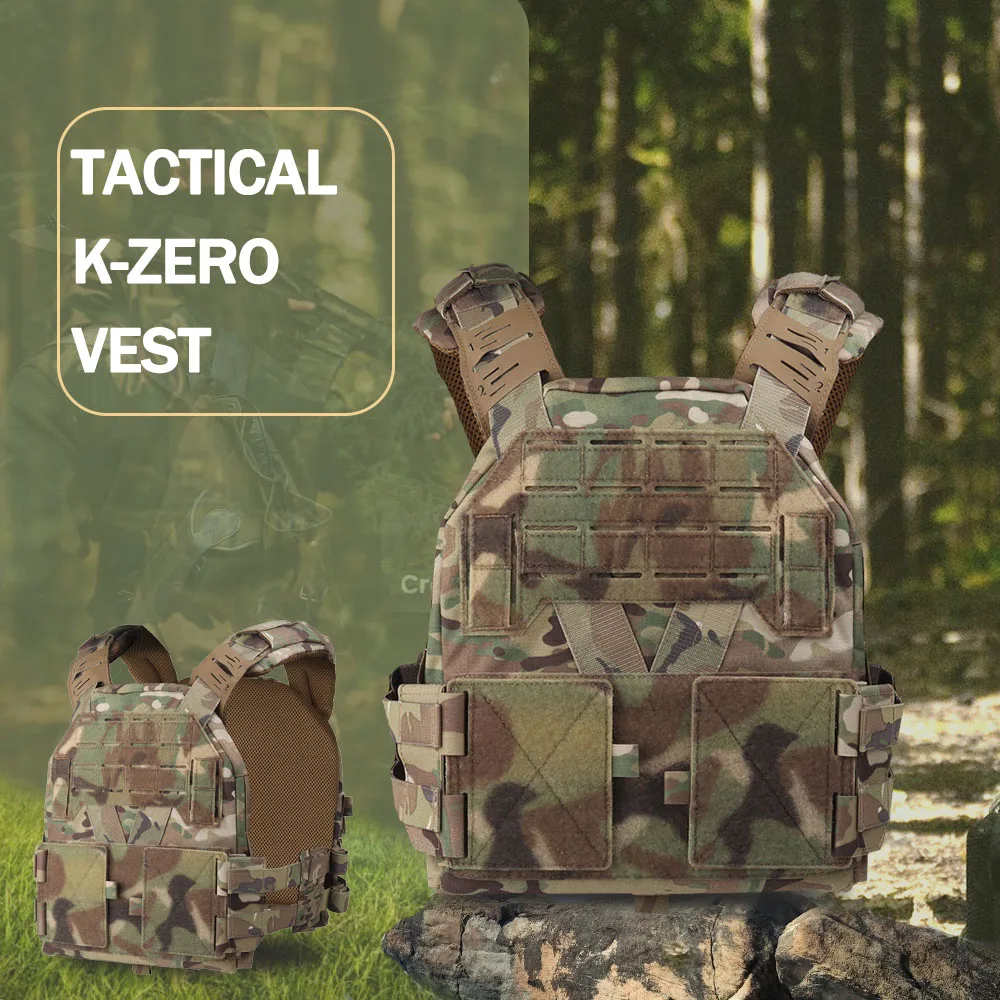 

KZ MOLLE Plate Carrier, тактический легкий универсальный дышащий жилет, быстросъемная пряжка, регулируемое уличное охотничье снаряжение