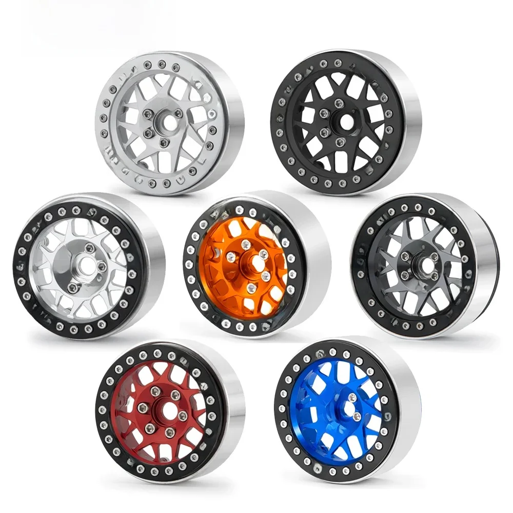 AXSPEED 4 Stück Metall 1,9"/2,2 Zoll Beadlock Felgen 25/35 mm für Axial SCX10 Wraith TRX-4 D90 1/10 RC Crawler Car Upgrade-Teile