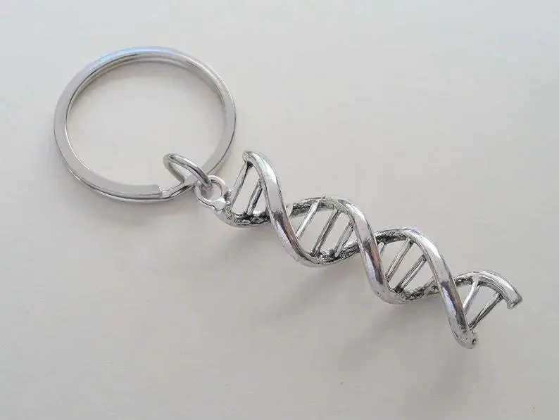 DNA Molecular Double Helix breloczek, nauka i chemia breloczek, prezent z okazji ukończenia szkoły, kolega z klasy i prezent dla nauczyciela — zdjęcie 2