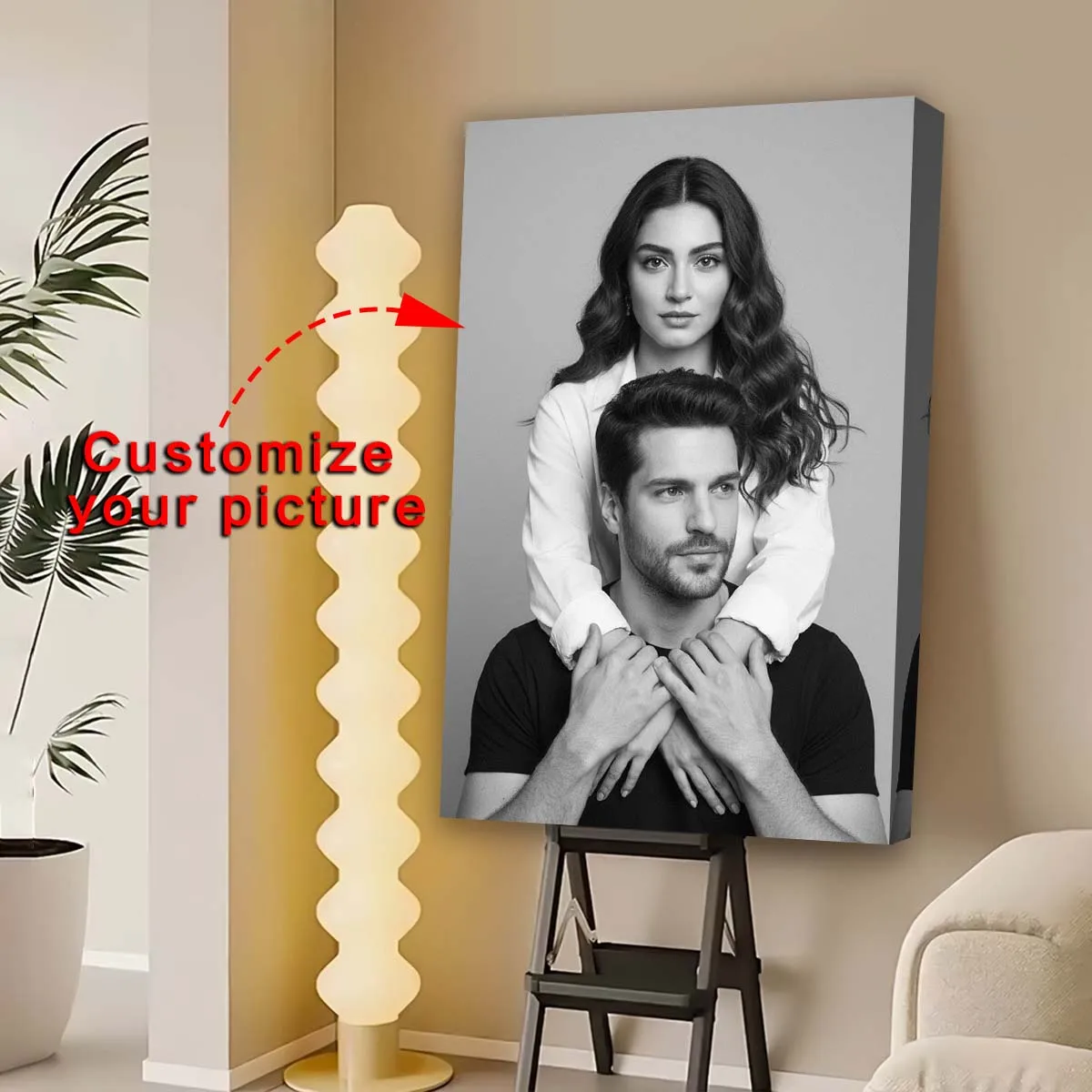 1 Customizable Canvas Artwork | Personalized Photo Canvas Poster, Suitable for Sharing Memories and Moments, Making a Gift