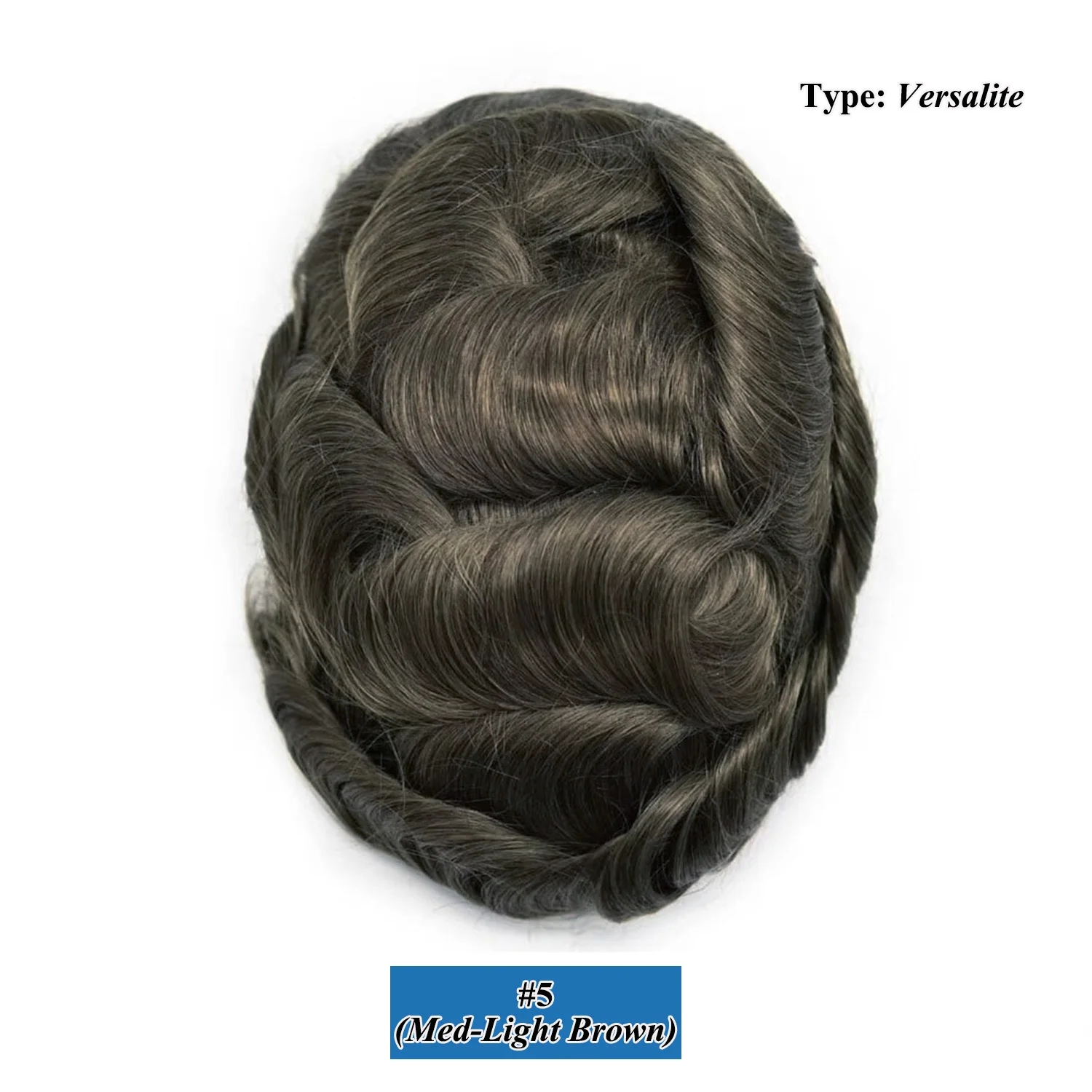 Men's Versatile Hair Replacement System, Durable Toupee
