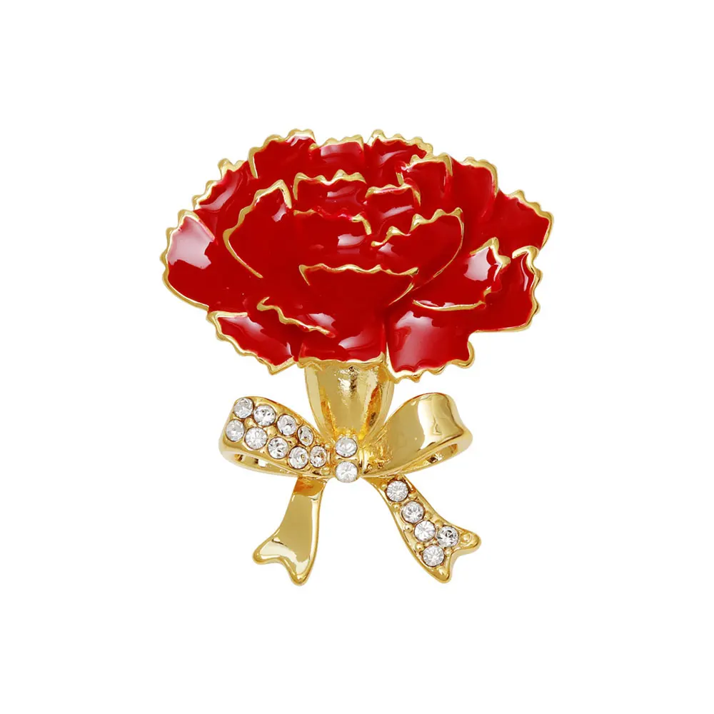 B1299 Mini Art Crystal Carnation Brochs Father's Day Gift Recommended